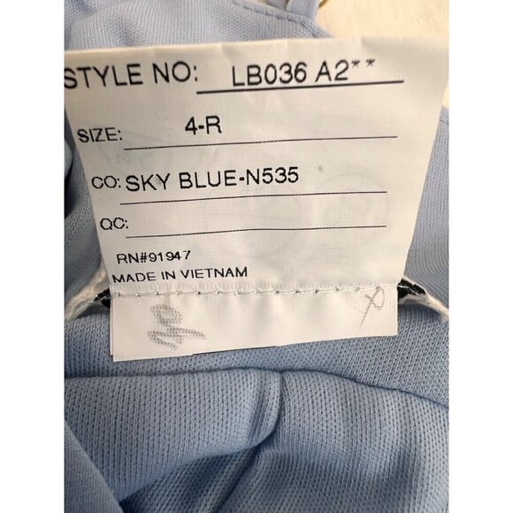 New LOVELY Women's Size 4-R ADJUSTABLE STRAP WRAP BODICE MAXI DRESS IN SKY BLUE - Picture 4 of 11